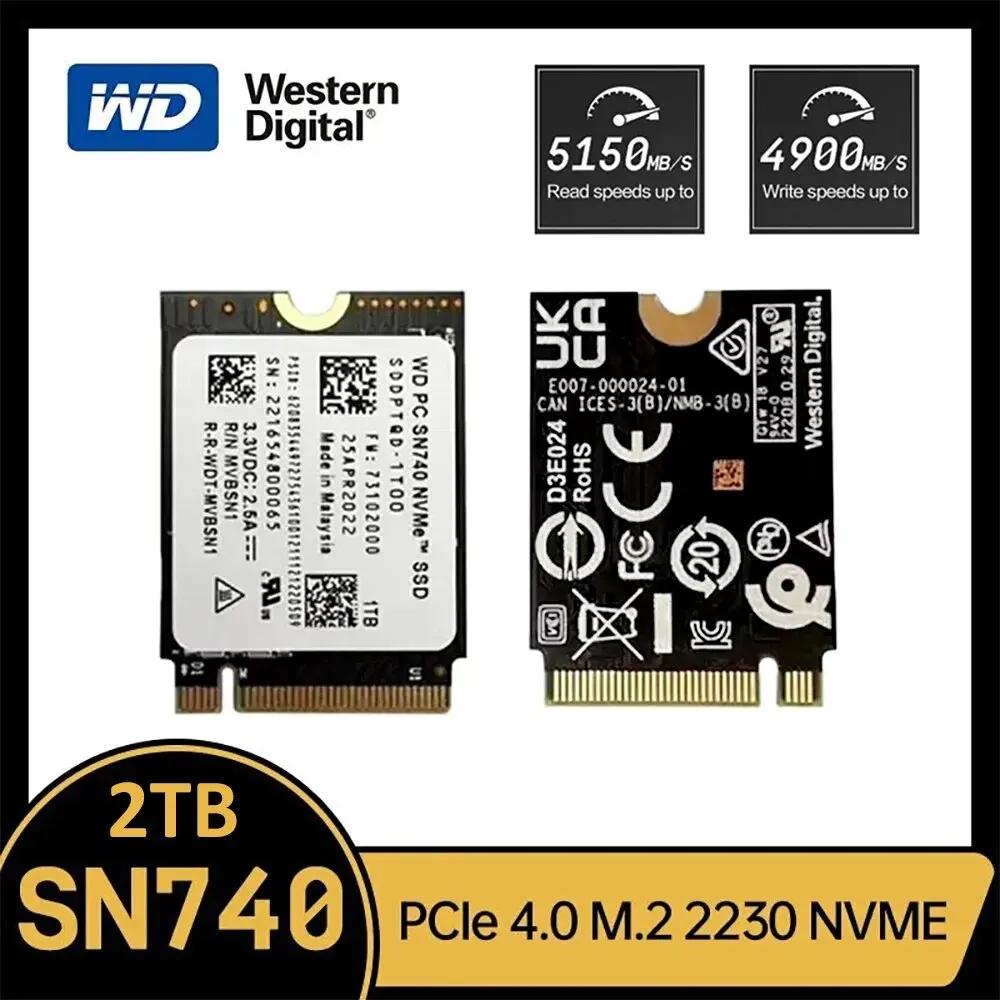   WD SN740 SSD M.2 2230 Gen4 PCIe 4.0 X4 NVMe ָ Ʈ ̺,  ũ ũμƮ ǽ  X, 2TB